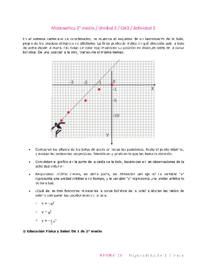 Matemática 2 medio-Unidad 2-OA3-Actividad 2 Matemática 2 medio-Unidad 2-OA3-Actividad 2