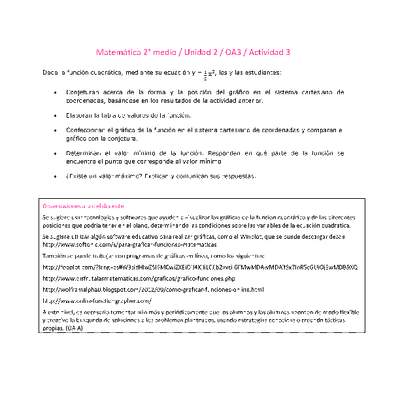 Matemática 2 medio-Unidad 2-OA3-Actividad 3 Matemática 2 medio-Unidad 2-OA3-Actividad 3