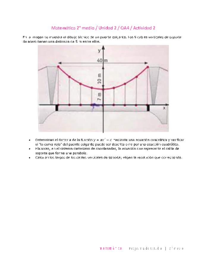 Matemática 2 medio-Unidad 2-OA4-Actividad 2 Matemática 2 medio-Unidad 2-OA4-Actividad 2