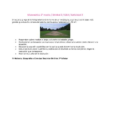 Matemática 2 medio-Unidad 2-OA4-Actividad 3 Matemática 2 medio-Unidad 2-OA4-Actividad 3