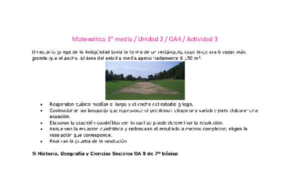 Matemática 2 medio-Unidad 2-OA4-Actividad 3 Matemática 2 medio-Unidad 2-OA4-Actividad 3