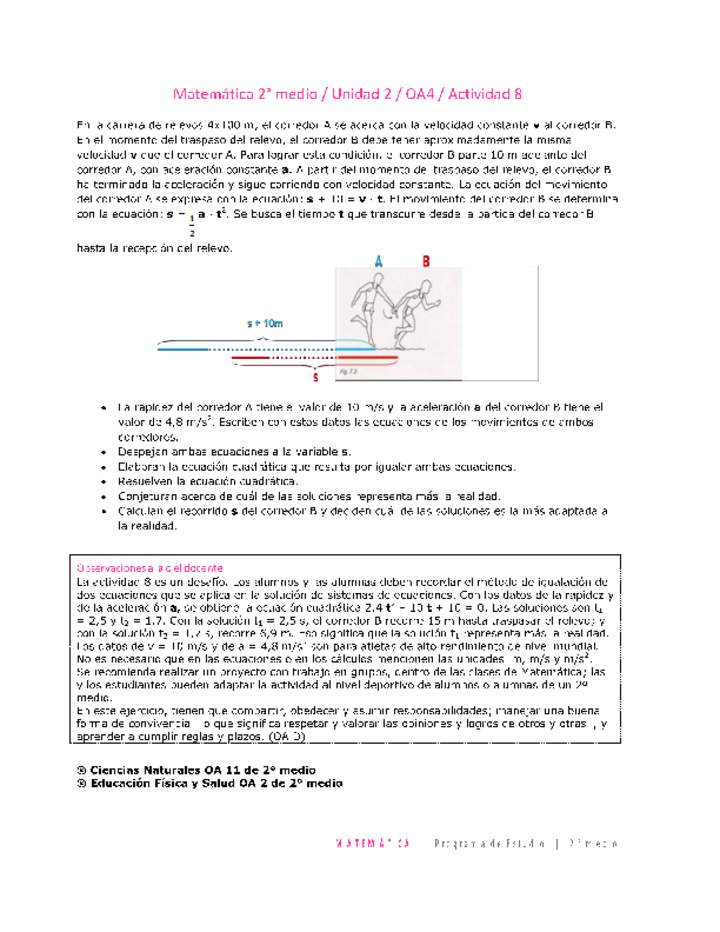 Matemática 2 medio-Unidad 2-OA4-Actividad 8 Matemática 2 medio-Unidad 2-OA4-Actividad 8