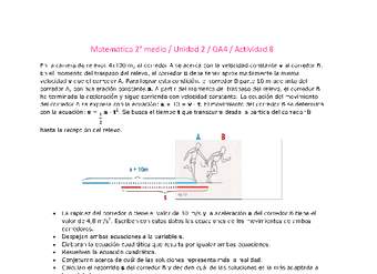 Matemática 2 medio-Unidad 2-OA4-Actividad 8 Matemática 2 medio-Unidad 2-OA4-Actividad 8