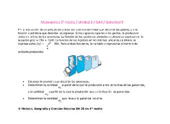 Matemática 2 medio-Unidad 2-OA4-Actividad 9 Matemática 2 medio-Unidad 2-OA4-Actividad 9