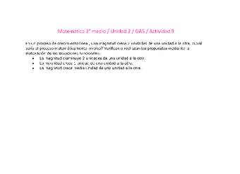 Matemática 2 medio-Unidad 2-OA5-Actividad 9 Matemática 2 medio-Unidad 2-OA5-Actividad 9