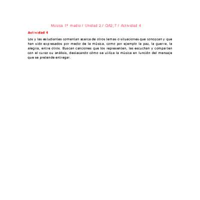 Artes Musicales 1 medio-Unidad 2-OA2;7-Actividad 4 Artes Musicales 1 medio-Unidad 2-OA2;7-Actividad 4
