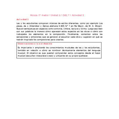 Artes Musicales 1 medio-Unidad 2-OA2;7-Actividad 5 Artes Musicales 1 medio-Unidad 2-OA2;7-Actividad 5