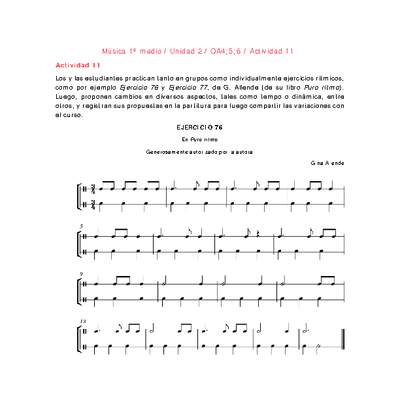 Artes Musicales 1 medio-Unidad 2-OA4;5;6-Actividad 11 Artes Musicales 1 medio-Unidad 2-OA4;5;6-Actividad 11
