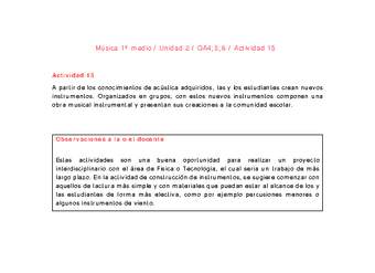 Artes Musicales 1 medio-Unidad 2-OA4;5;6-Actividad 15 Artes Musicales 1 medio-Unidad 2-OA4;5;6-Actividad 15