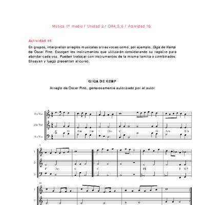 Artes Musicales 1 medio-Unidad 2-OA4;5;6-Actividad 16 Artes Musicales 1 medio-Unidad 2-OA4;5;6-Actividad 16