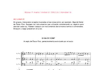 Artes Musicales 1 medio-Unidad 2-OA4;5;6-Actividad 16 Artes Musicales 1 medio-Unidad 2-OA4;5;6-Actividad 16