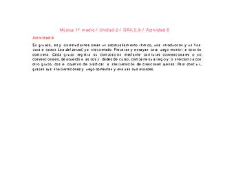 Artes Musicales 1 medio-Unidad 2-OA4;5;6-Actividad 8 Artes Musicales 1 medio-Unidad 2-OA4;5;6-Actividad 8