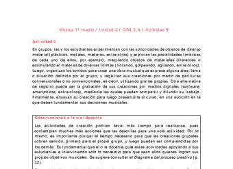 Artes Musicales 1 medio-Unidad 2-OA4;5;6-Actividad 9 Artes Musicales 1 medio-Unidad 2-OA4;5;6-Actividad 9