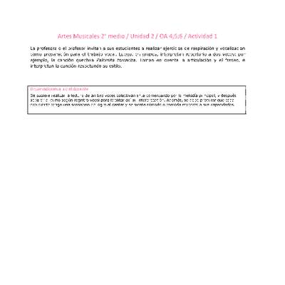 Artes Musicales 2 medio-Unidad 2-OA4;5;6-Actividad 1 Artes Musicales 2 medio-Unidad 2-OA4;5;6-Actividad 1