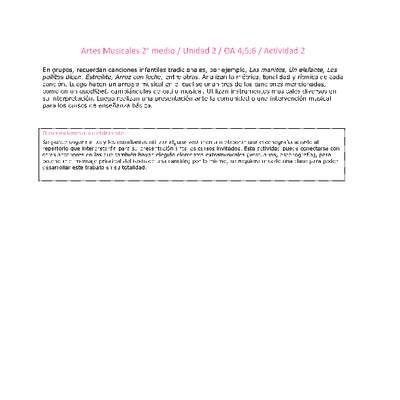 Artes Musicales 2 medio-Unidad 2-OA4;5;6-Actividad 2 Artes Musicales 2 medio-Unidad 2-OA4;5;6-Actividad 2