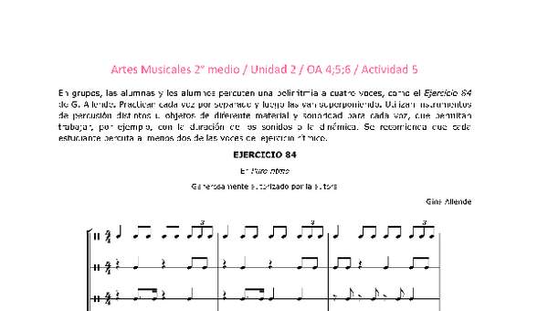 Artes Musicales 2 medio-Unidad 2-OA4;5;6-Actividad 5 Artes Musicales 2 medio-Unidad 2-OA4;5;6-Actividad 5