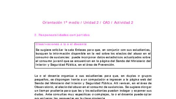Orientación 1 medio-Unidad 2-OA3-Actividad 2 Orientación 1 medio-Unidad 2-OA3-Actividad 2