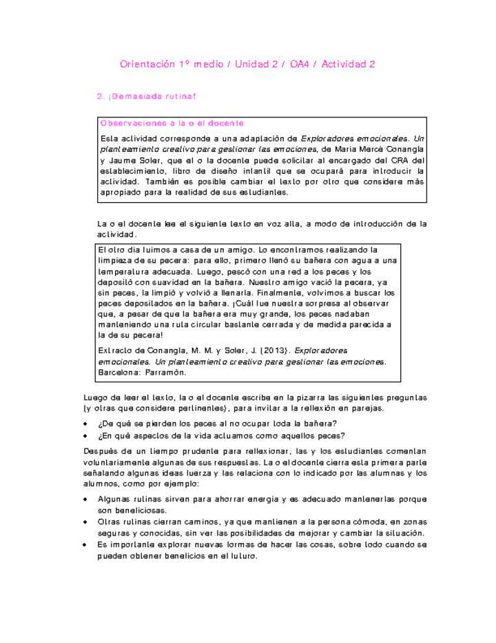 Orientación 1 medio-Unidad 2-OA4-Actividad 2 Orientación 1 medio-Unidad 2-OA4-Actividad 2
