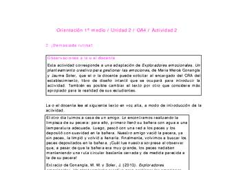 Orientación 1 medio-Unidad 2-OA4-Actividad 2 Orientación 1 medio-Unidad 2-OA4-Actividad 2