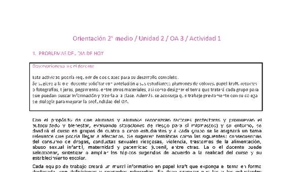 Orientación 2 medio-Unidad 2-OA3-Actividad 1 Orientación 2 medio-Unidad 2-OA3-Actividad 1