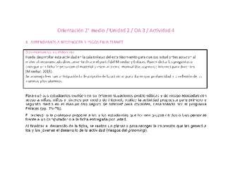 Orientación 2 medio-Unidad 2-OA3-Actividad 4 Orientación 2 medio-Unidad 2-OA3-Actividad 4