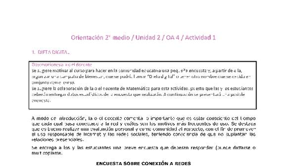 Orientación 2 medio-Unidad 2-OA4-Actividad 1 Orientación 2 medio-Unidad 2-OA4-Actividad 1