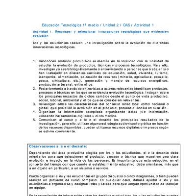 EduTec 1 medio-Unidad 2-OA5-Actividad 1 EduTec 1 medio-Unidad 2-OA5-Actividad 1