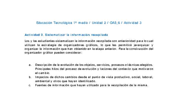 EduTec 1 medio-Unidad 2-OA5;6-Actividad 3 EduTec 1 medio-Unidad 2-OA5;6-Actividad 3