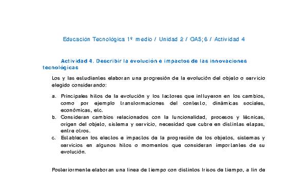 EduTec 1 medio-Unidad 2-OA5;6-Actividad 4 EduTec 1 medio-Unidad 2-OA5;6-Actividad 4
