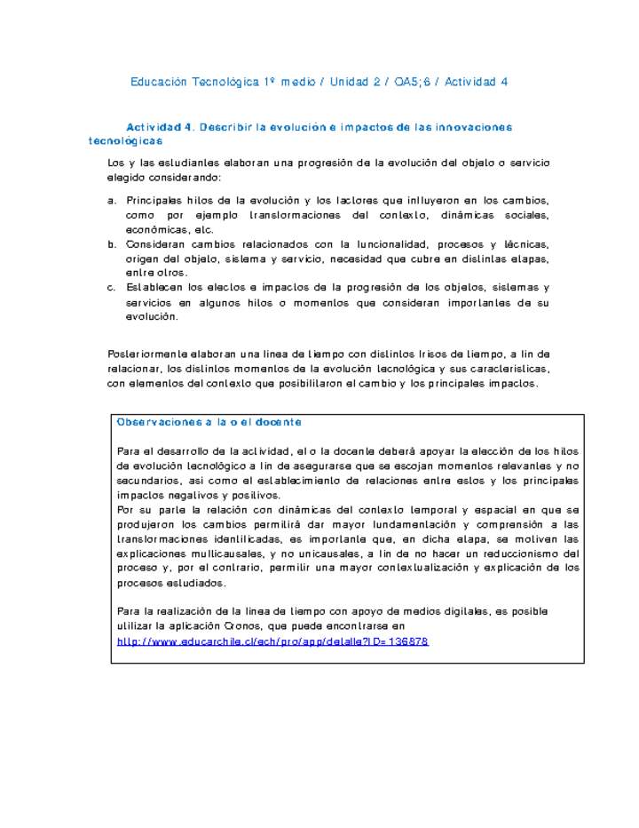 EduTec 1 medio-Unidad 2-OA5;6-Actividad 4 EduTec 1 medio-Unidad 2-OA5;6-Actividad 4