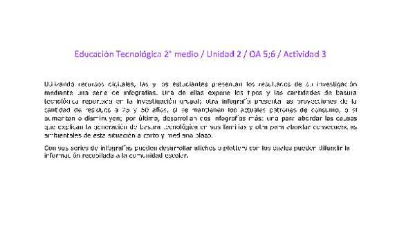 EduTec 2 medio-Unidad 2-OA5;6-Actividad 3 EduTec 2 medio-Unidad 2-OA5;6-Actividad 3