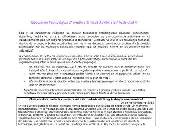 EduTec 2 medio-Unidad 2-OA5;6-Actividad 4 EduTec 2 medio-Unidad 2-OA5;6-Actividad 4