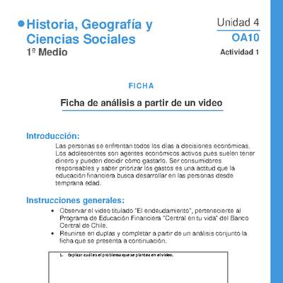 Ficha de análisis a partir de un video Ficha de análisis a partir de un video
