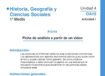 Ficha de análisis a partir de un video Ficha de análisis a partir de un video
