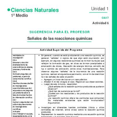 Sugerencia para el profesor Sugerencia para el profesor