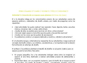Artes Visuales 1 medio-Unidad 3-OA1;4-Actividad 3 Artes Visuales 1 medio-Unidad 3-OA1;4-Actividad 3