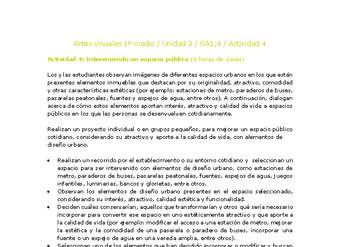Artes Visuales 1 medio-Unidad 3-OA1;4-Actividad 4 Artes Visuales 1 medio-Unidad 3-OA1;4-Actividad 4