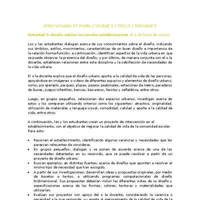 Artes Visuales 1 medio-Unidad 3-OA1;4-Actividad 5 Artes Visuales 1 medio-Unidad 3-OA1;4-Actividad 5