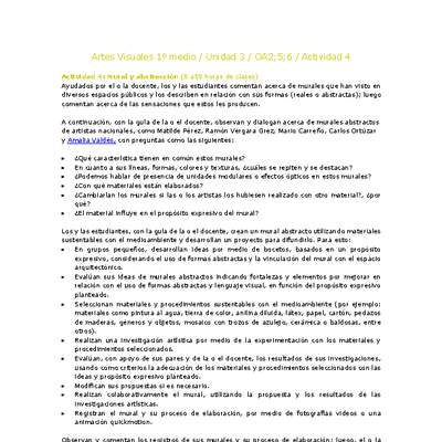 Artes Visuales 1 medio-Unidad 3-OA2;5;6-Actividad 4 Artes Visuales 1 medio-Unidad 3-OA2;5;6-Actividad 4