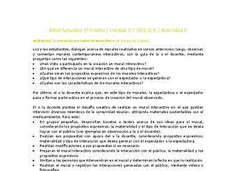 Artes Visuales 1 medio-Unidad 3-OA2;5;6-Actividad 5 Artes Visuales 1 medio-Unidad 3-OA2;5;6-Actividad 5