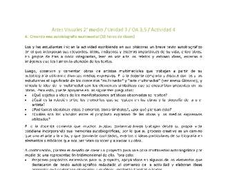 Artes Visuales 2 medio-Unidad 3-OA3;5-Actividad 4 Artes Visuales 2 medio-Unidad 3-OA3;5-Actividad 4