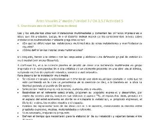 Artes Visuales 2 medio-Unidad 3-OA3;5-Actividad 5 Artes Visuales 2 medio-Unidad 3-OA3;5-Actividad 5