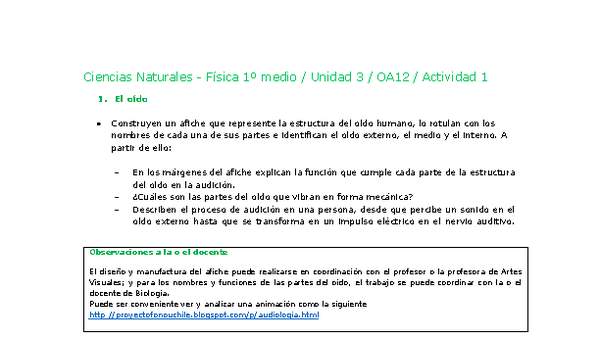 Ciencias Naturales 1 medio-Unidad 3-OA12-Actividad 1 Ciencias Naturales 1 medio-Unidad 3-OA12-Actividad 1