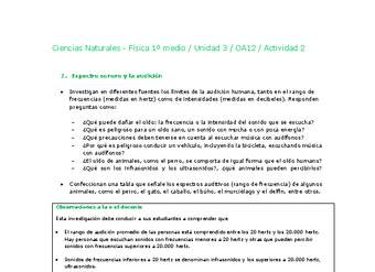 Ciencias Naturales 1 medio-Unidad 3-OA12-Actividad 2