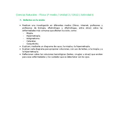 Ciencias Naturales 1 medio-Unidad 3-OA12-Actividad 6 Ciencias Naturales 1 medio-Unidad 3-OA12-Actividad 6