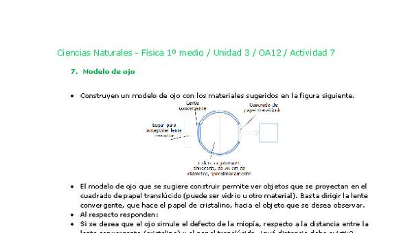 Ciencias Naturales 1 medio-Unidad 3-OA12-Actividad 7 Ciencias Naturales 1 medio-Unidad 3-OA12-Actividad 7