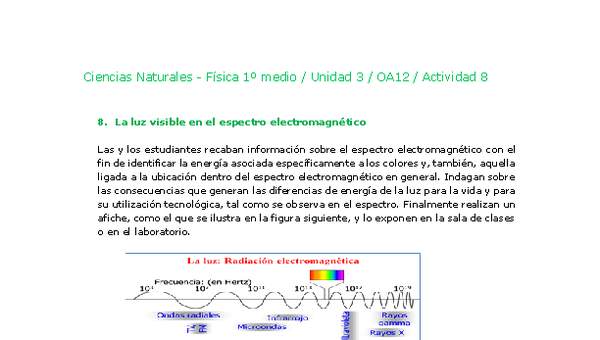 Ciencias Naturales 1 medio-Unidad 3-OA12-Actividad 8 Ciencias Naturales 1 medio-Unidad 3-OA12-Actividad 8