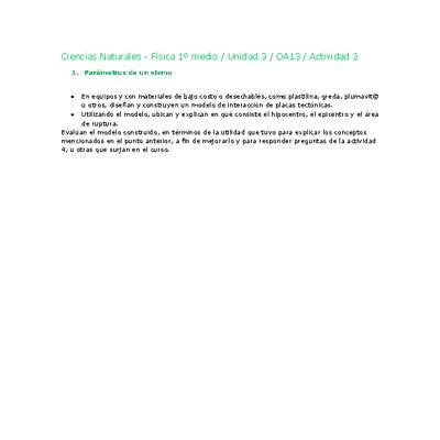 Ciencias Naturales 1 medio-Unidad 3-OA13-Actividad 3 Ciencias Naturales 1 medio-Unidad 3-OA13-Actividad 3