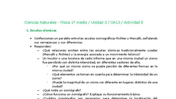 Ciencias Naturales 1 medio-Unidad 3-OA13-Actividad 5 Ciencias Naturales 1 medio-Unidad 3-OA13-Actividad 5