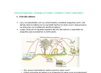 Ciencias Naturales 1 medio-Unidad 3-OA6-Actividad 1 Ciencias Naturales 1 medio-Unidad 3-OA6-Actividad 1
